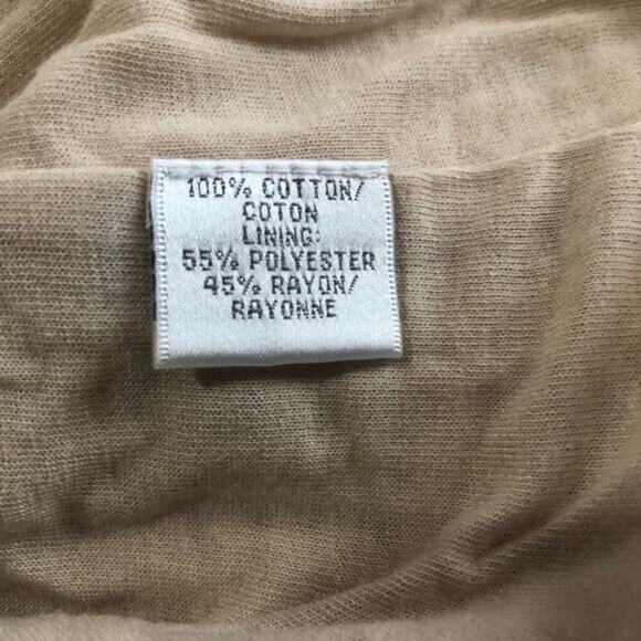 Cynthia Cynthia Steffe Lined Crochet Beige Button Front Sweater Cardigan Medium - Picture 3 of 5